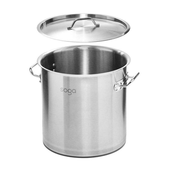 33l Stainless Steel Stock Pot With One Steamer Rack Insert