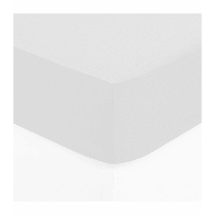 Fitted Bottom Sheet Atmosphera White 90 x 190 Cm