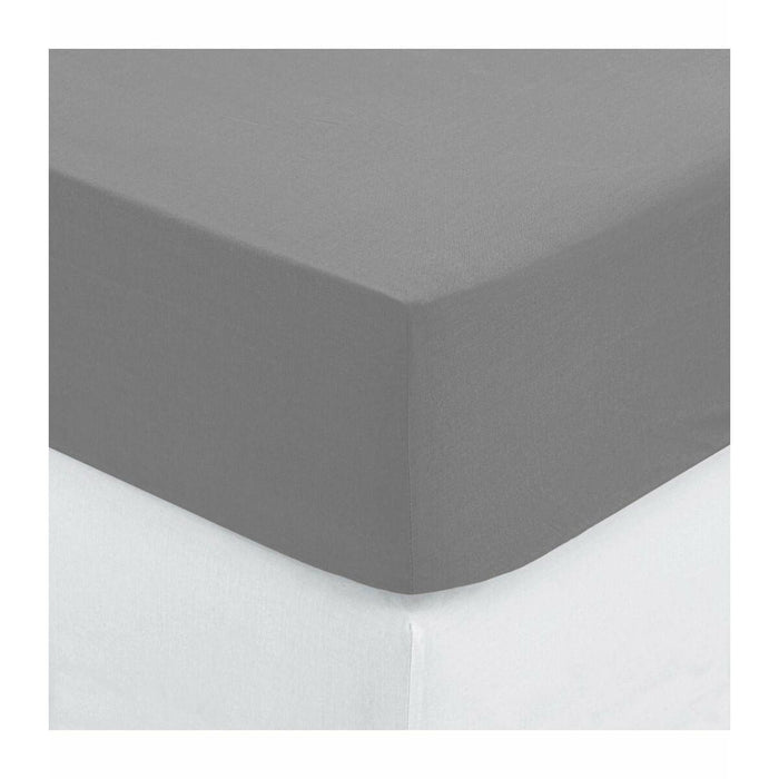 Fitted Bottom Sheet Atmosphera Grey 90 x 190 Cm