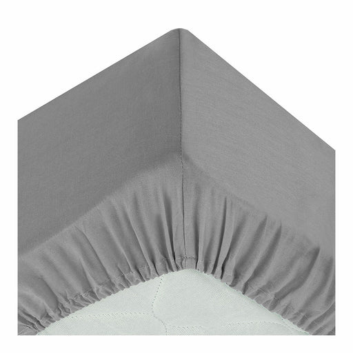 Fitted Bottom Sheet Atmosphera Grey 90 x 190 Cm