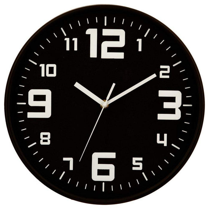 Wall Clock 5five Black Polypropylene 30 Cm