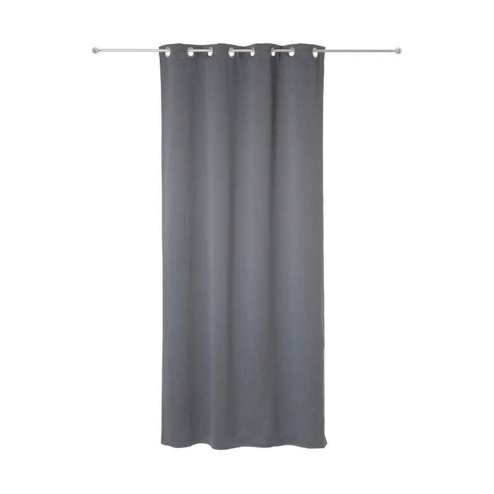 Curtains Atmosphera Opaque Grey Polyester 2 Units 135 x 240
