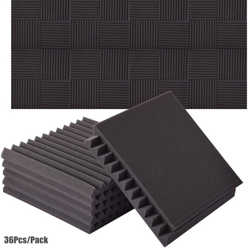 36pcs Pack 12x12x1 Acoustic Soundproof Foam Panel With Tapes
