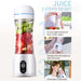 380ml Portable Mini Usb Rechargeable Handheld Fruit Mixer