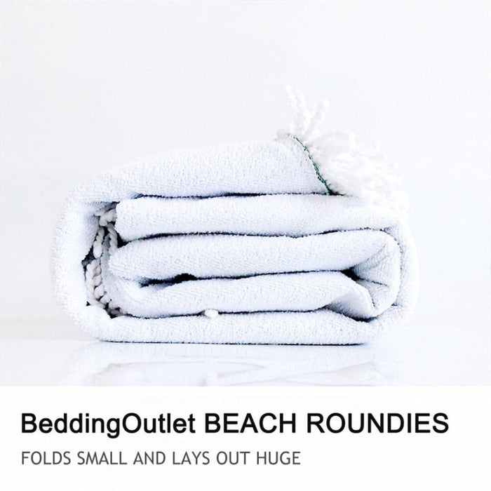 3d Dog Print Round Beach Towel