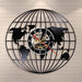 3d Globe Map Of Earth Vinyl Record Led Wall Clock