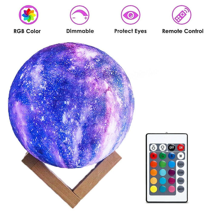 Vibe Geeks 3d Print Led Night Sky Decorative Lamp- Usb