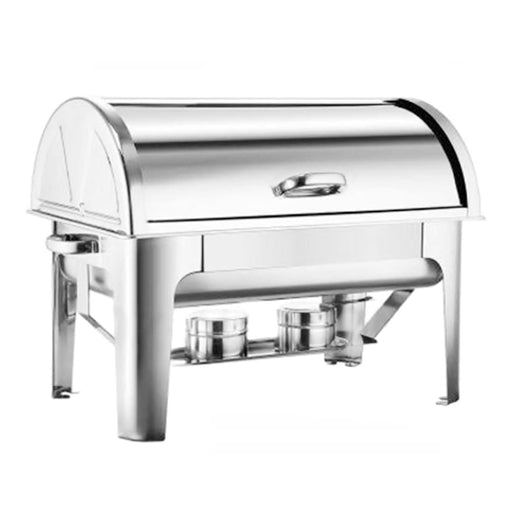 3l Triple Tray Stainless Steel Roll Top Chafing Dish Food