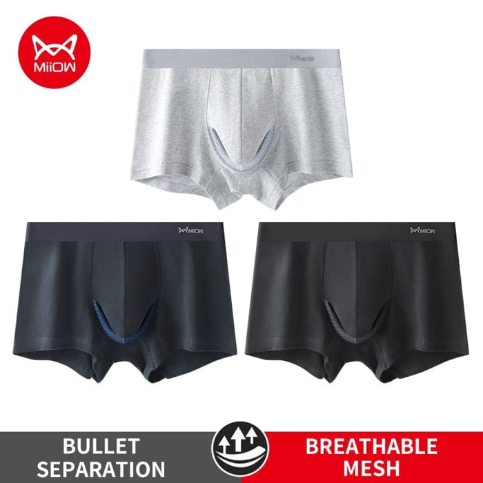 3pcs Boxers Shorts Trunks Underwear Organic Cotton Boxer