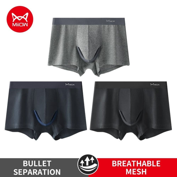 3pcs Boxers Shorts Trunks Underwear Organic Cotton Boxer