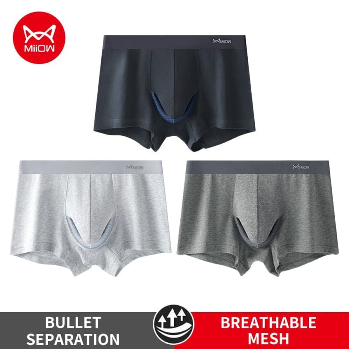 3pcs Boxers Shorts Trunks Underwear Organic Cotton Boxer