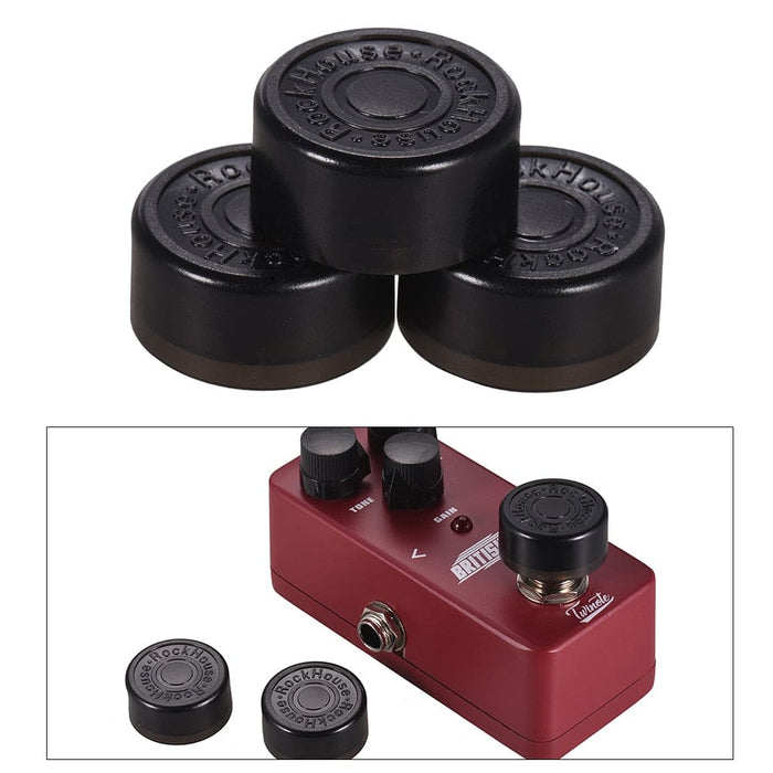 3Pcs Footswitch Topper Protector Abs Bumpers For Guitar Effect Pedal Black