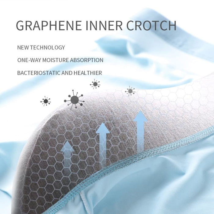 3pcs Men Boxer Shorts Graphene Antibacterial Man Underwear