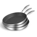 3x Stainless Steel Fry Pan Frying Induction Frypan Non Stick