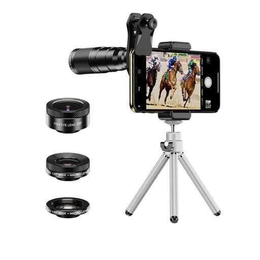 4-in-1 Mobile Phone Camera Lens Kit 22x Monocular Telescope