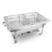 4.5l Dual Tray Stainless Steel Chafing Food Warmer Catering