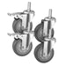 4 Heavy Duty Polyurethane Swivel Castor Wheels With 2 Lock