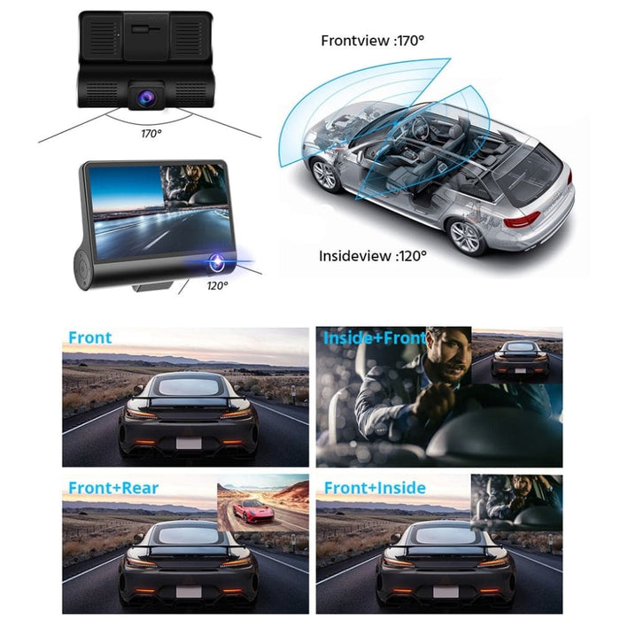 4.0 Inch Dash Camera With Dual Lens For Car