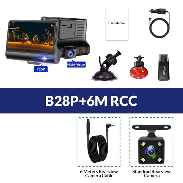 4.0 Inch Dash Camera With Dual Lens For Car