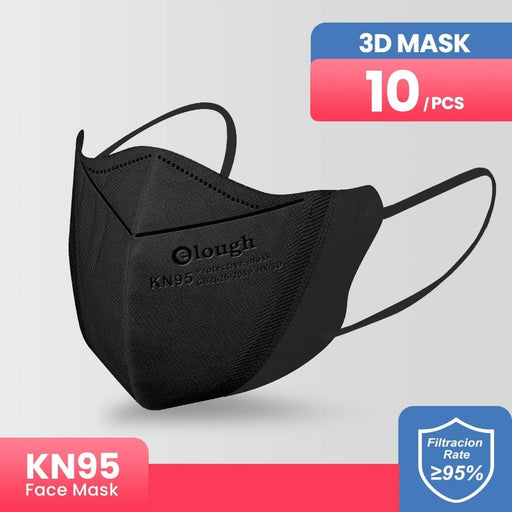 4 Layer 3d Kn95 Face Masks Black 10 Pack