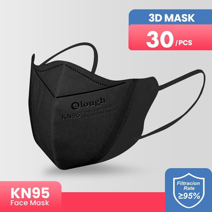 4 Layer 3d Kn95 Face Masks Black 30 Pack