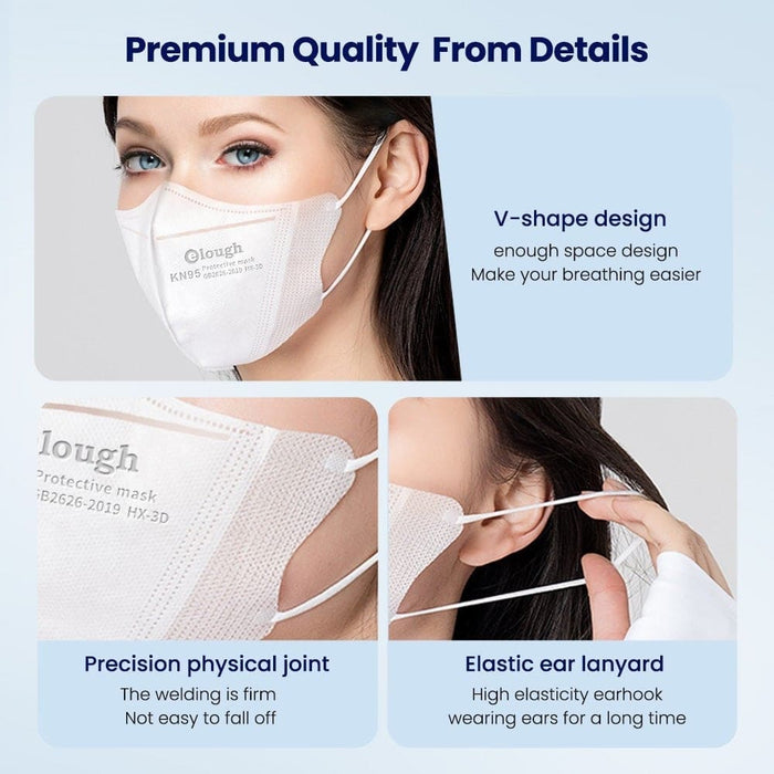 4 Layer 3d Kn95 Face Masks Gray 50 Pack