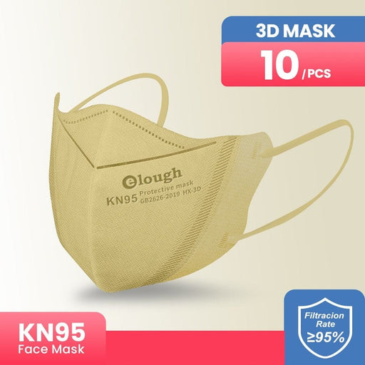 4 Layer 3d Kn95 Face Masks Khaki 10 Pack