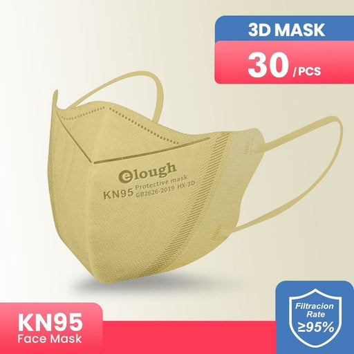 4 Layer 3d Kn95 Face Masks Khaki 30 Pack