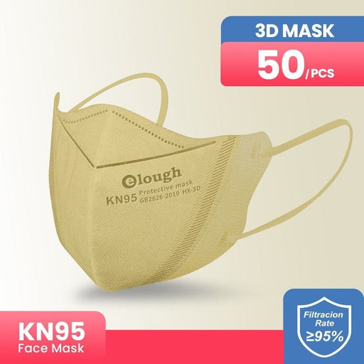 4 Layer 3d Kn95 Face Masks Khaki 50 Pack