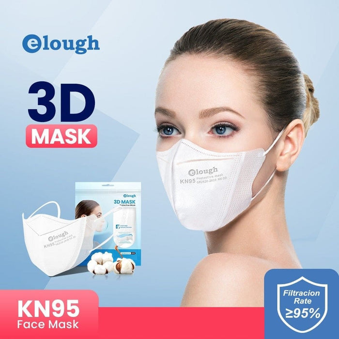 4 Layer 3d Kn95 Face Masks White 10 Pack