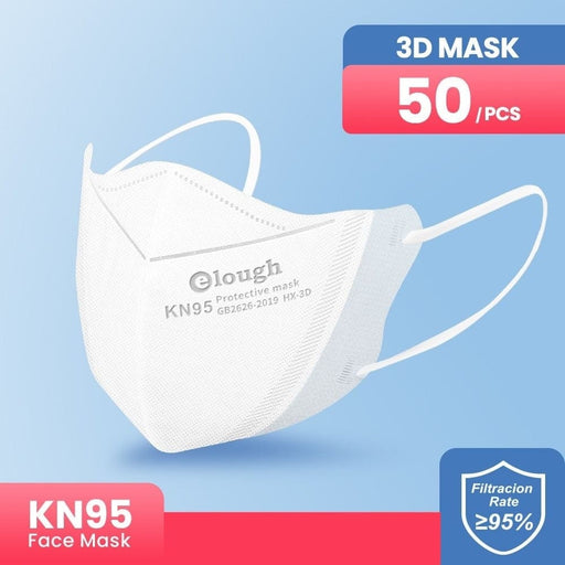 4 Layer 3d Kn95 Face Masks White 50 Pack