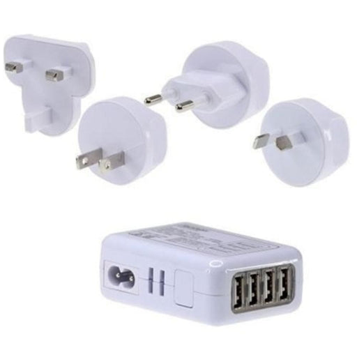 4 Port Usb Wall Ac Charger - 2 Pack - White