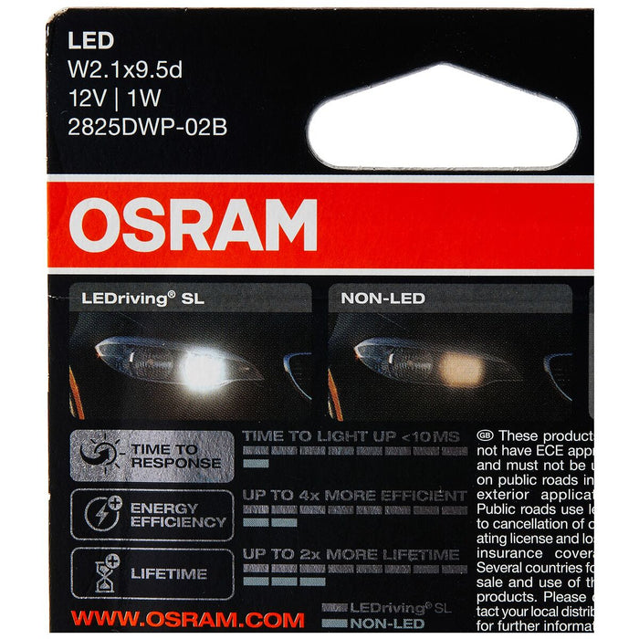 Car Bulb By Osram Os2825Dwp02B 1 W 6000K W5W