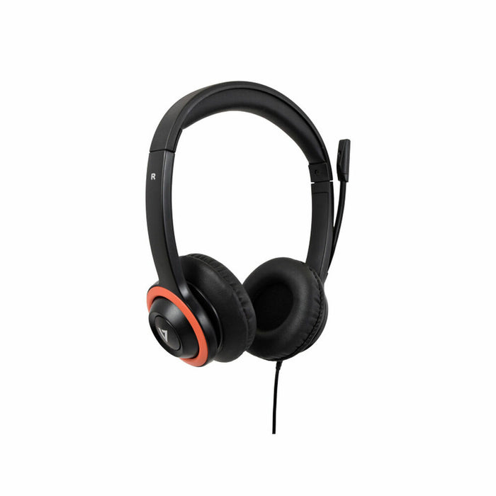 Headphones With Microphone By V7 Ha530E               Black