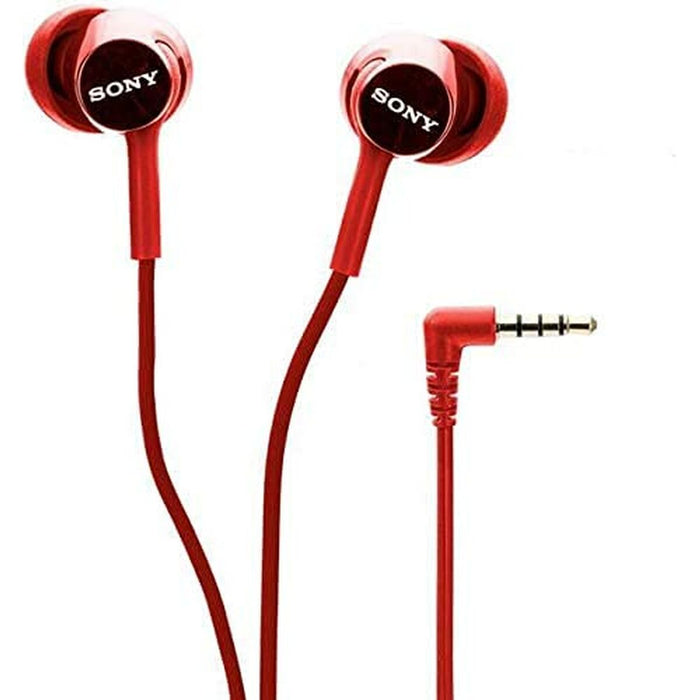 Headphones With Microphone By Sony MdrEx155Ap Red
