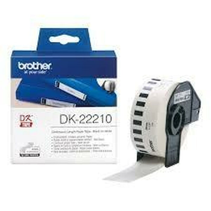 Continuous Paper For Printers By Brother Dk22210 White 29 Mm x 30 M