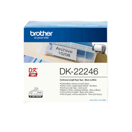 Printer Labels By Brother Dk22246 White Black