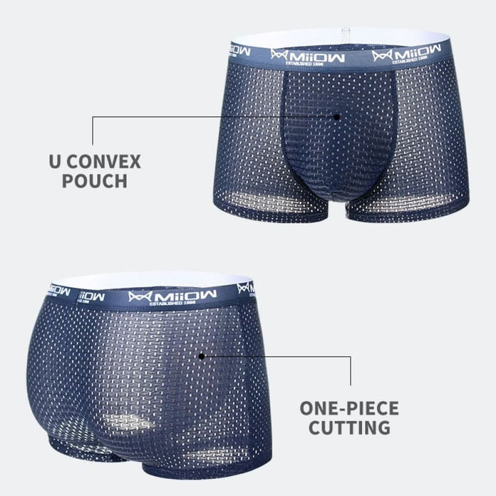 4pcs Brand Men Underpants Boxers Shorts Hip Raise Nylon