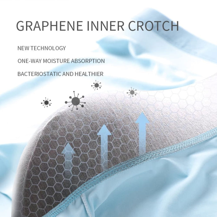 4pcs Breathable Men Boxer Shorts Graphene Antibacterial