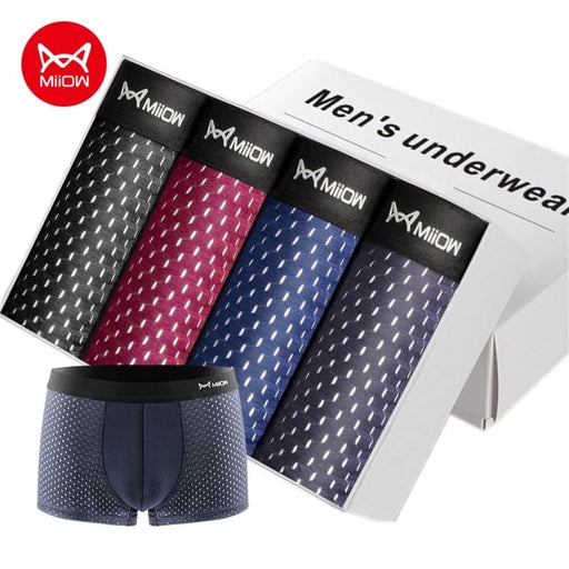 4pcs Mesh Men Underwear Boxer Breathable Boxers Shorts Ice