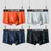 4pcs Print Boxers Men Underwear Breathable Innerwear Man