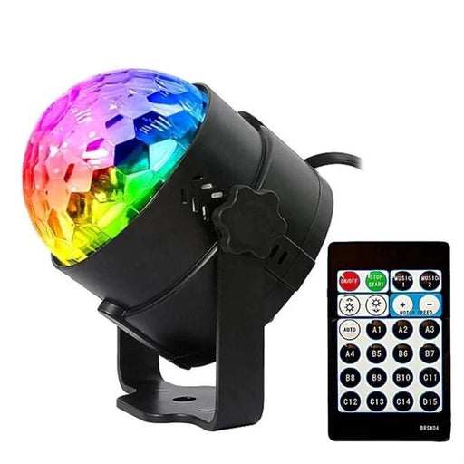 4w 15 Colors Sound Activated Crystal Magic Ball Rgb Led