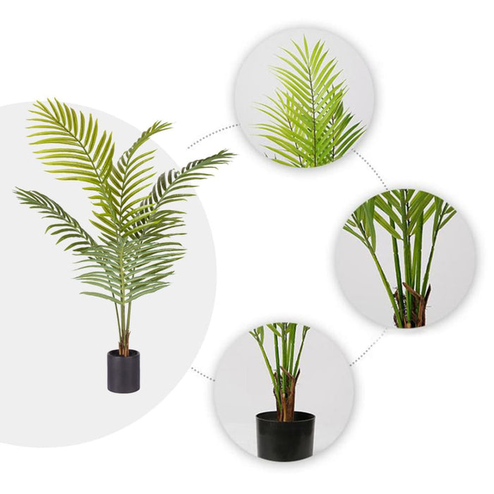 4x 120cm Green Artificial Indoor Rogue Areca Palm Tree Fake