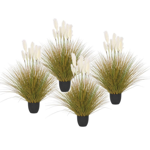 4x 137cm Artificial Indoor Potted Reed Bulrush Grass Tree