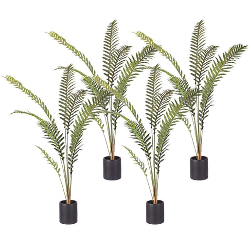 4x 180cm Artificial Green Rogue Hares Foot Fern Tree Fake