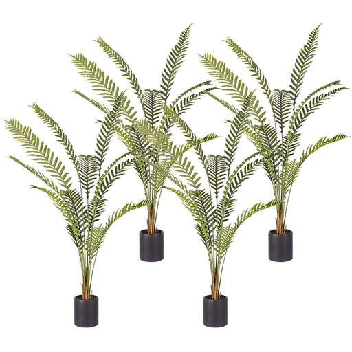 4x 240cm Artificial Green Rogue Hares Foot Fern Tree Fake