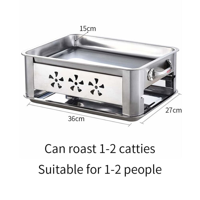 4x 36cm Portable Stainless Steel Outdoor Chafing Dish Bbq