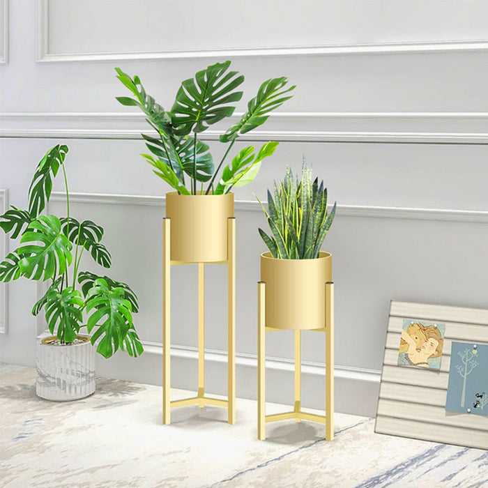 4x 60cm Gold Metal Plant Stand With Flower Pot Holder Corner