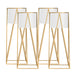 4x 70cm Gold Metal Plant Stand With White Flower Pot Holder