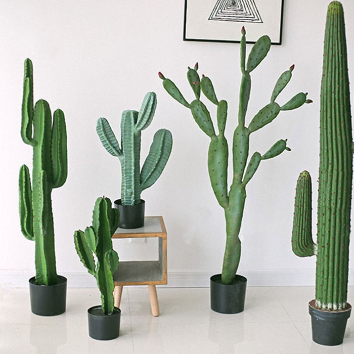 4x 70cm Green Artificial Indoor Cactus Tree Fake Plant 